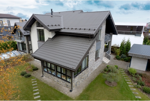 Металлочерепица "Кредо" ("Kredo") v01 0,5 PurPro Matt 275 RR 32 темно-коричневый ПрофЛайн, купить Металлочерепица "Кредо" ("Kredo") v01 0,5 PurPro Matt 275 RR 32 темно-коричневый в ПрофЛайн