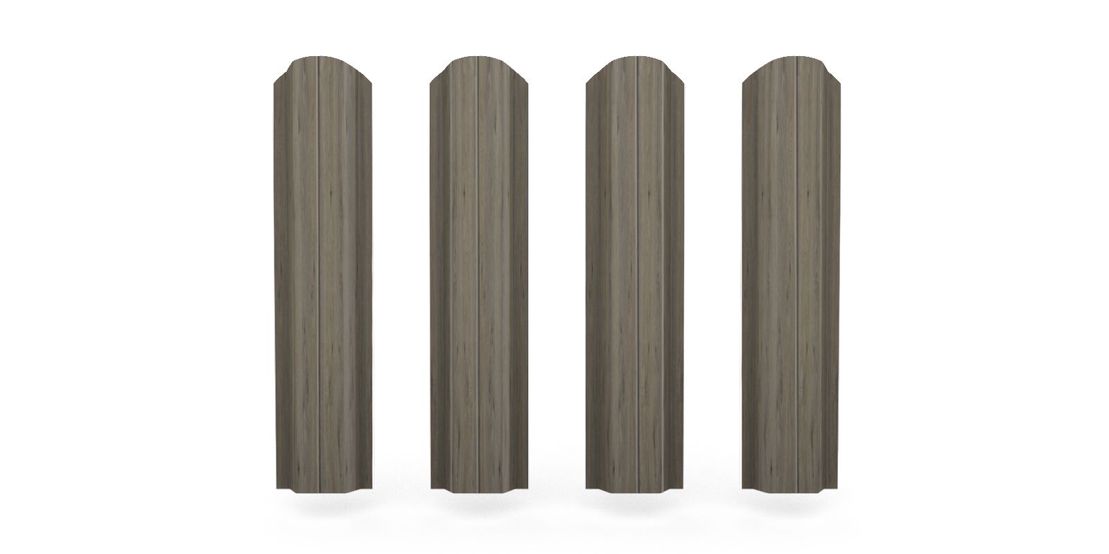 Штакетник металлический П-образный фигурный, цвет античный дуб, длина 2 м, двусторонняя окраска ПрофЛайн, купить Штакетник металлический П-образный фигурный, цвет античный дуб, длина 2 м, двусторонняя окраска в ПрофЛайн