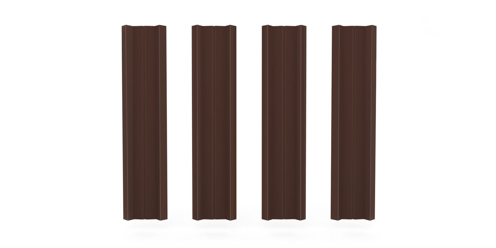 Штакетник металлический М-образный, цвет RAL 8017, длина 2 м, односторонняя окраска ПрофЛайн, купить Штакетник металлический М-образный, цвет RAL 8017, длина 2 м, односторонняя окраска в ПрофЛайн