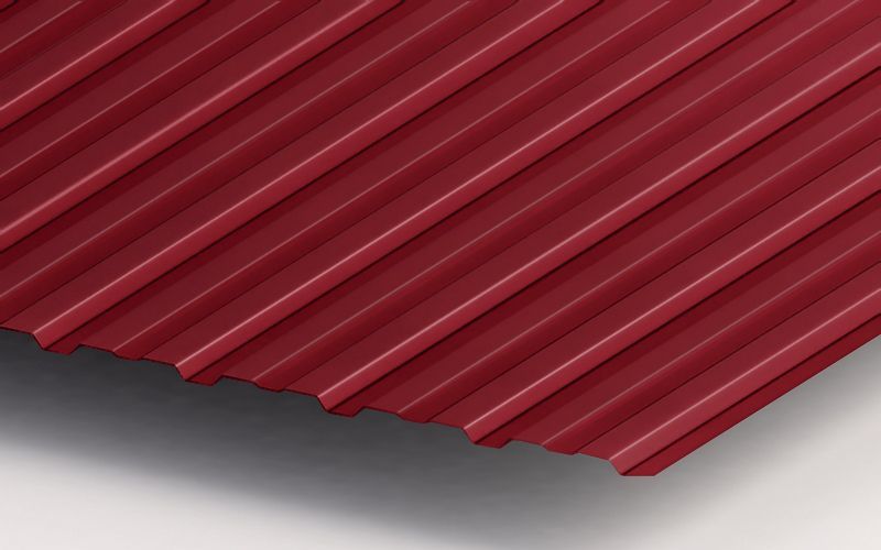 Профнастил С10 с покрытием Satin® 0,5 мм, RAL 3011 Профлайн Профнастил С10 с покрытием Satin® 0,5 мм, RAL 3011 Профлайн