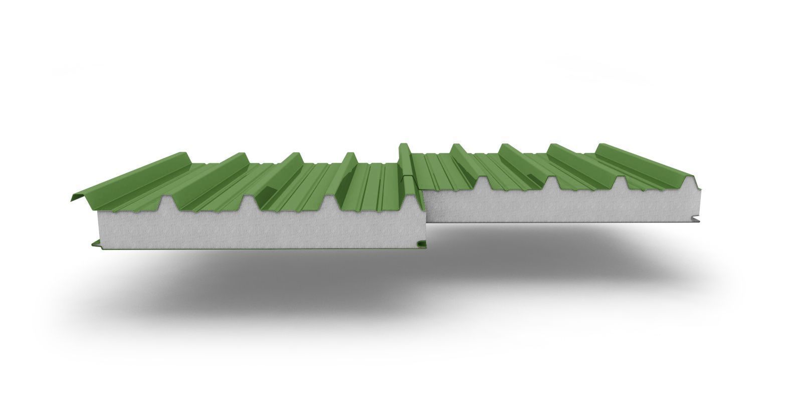 Кровельные сэндвич-панели с наполнителем из пенополистирола толщиной 250 мм, цвет RAL 6002 ПрофЛайн, купить Кровельные сэндвич-панели с наполнителем из пенополистирола толщиной 250 мм, цвет RAL 6002 в ПрофЛайн