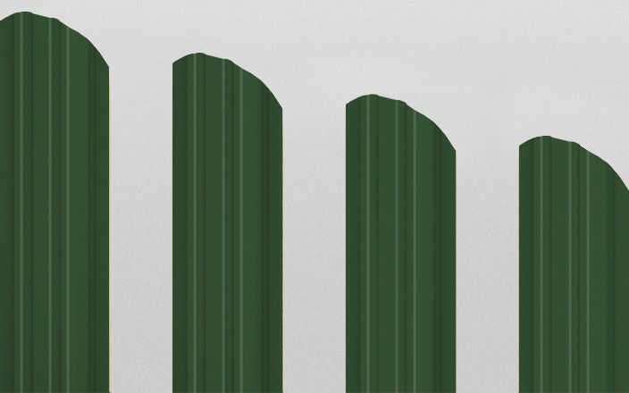 Штакетник металлический прямоугольный фигурный, цвет RAL 6029, длина 1,8 м, двусторонняя окраска ПрофЛайн, купить Штакетник металлический прямоугольный фигурный, цвет RAL 6029, длина 1,8 м, двусторонняя окраска в ПрофЛайн