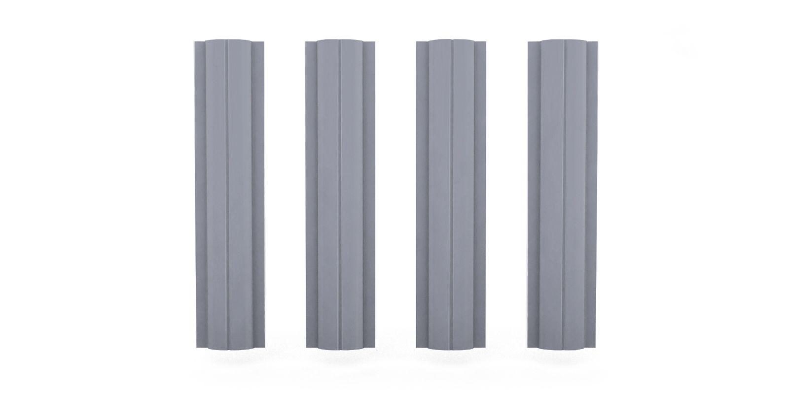 Штакетник металлический круглый, цвет RAL 9006, длина 2 м, двусторонняя окраска ПрофЛайн, купить Штакетник металлический круглый, цвет RAL 9006, длина 2 м, двусторонняя окраска в ПрофЛайн