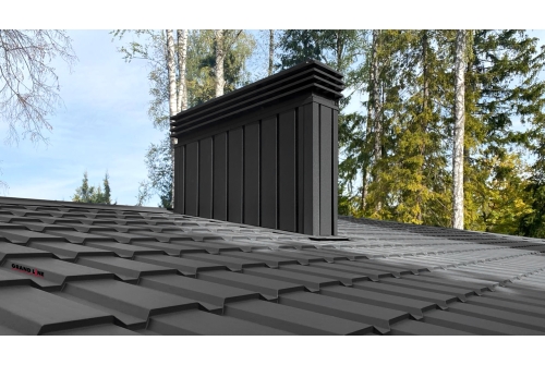 Металлочерепица "Квадро профи (Верховье)" ("Quadro Profi") v01 0,5 Drap TX RAL 7024 мокрый асфальт ПрофЛайн, купить Металлочерепица "Квадро профи (Верховье)" ("Quadro Profi") v01 0,5 Drap TX RAL 7024 мокрый асфальт в ПрофЛайн