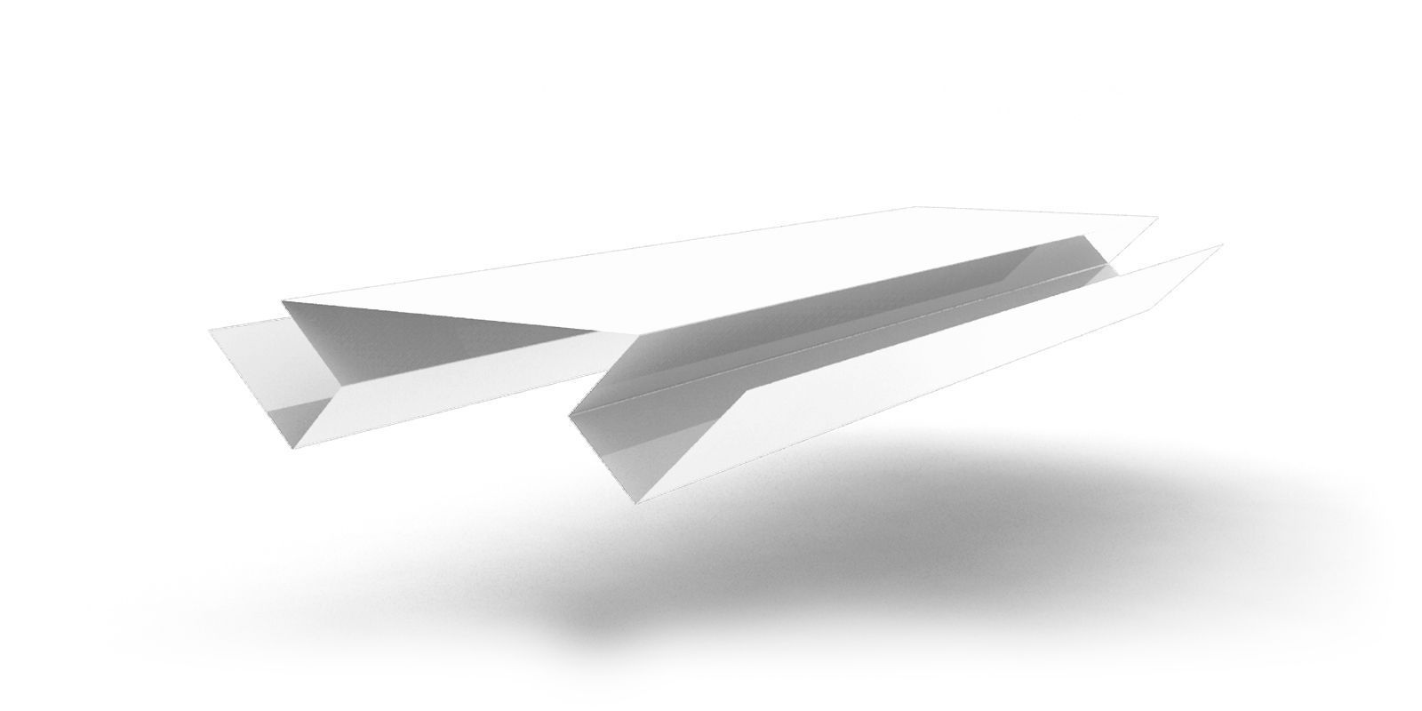 Планка угла внутреннего сложного с покрытием Полиэстер, цвет RAL 9003 ПрофЛайн, купить Планка угла внутреннего сложного с покрытием Полиэстер, цвет RAL 9003 в ПрофЛайн