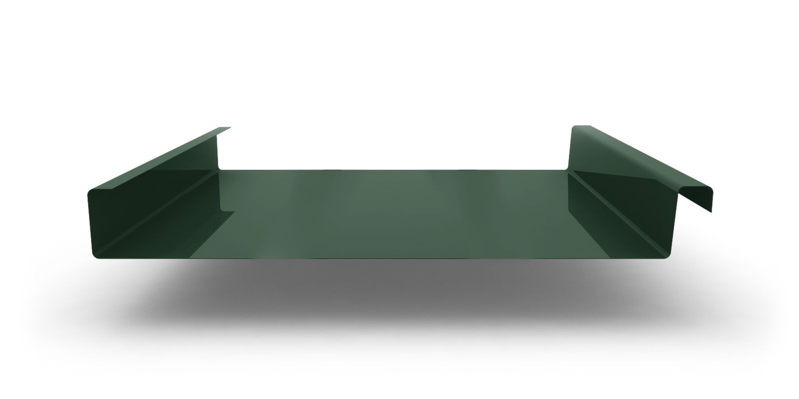 Двойной стоячий фальц гладкий с покрытием PVDF, толщина 0,50 мм, цвет RAL 6005 ПрофЛайн, купить Двойной стоячий фальц гладкий с покрытием PVDF, толщина 0,50 мм, цвет RAL 6005 в ПрофЛайн