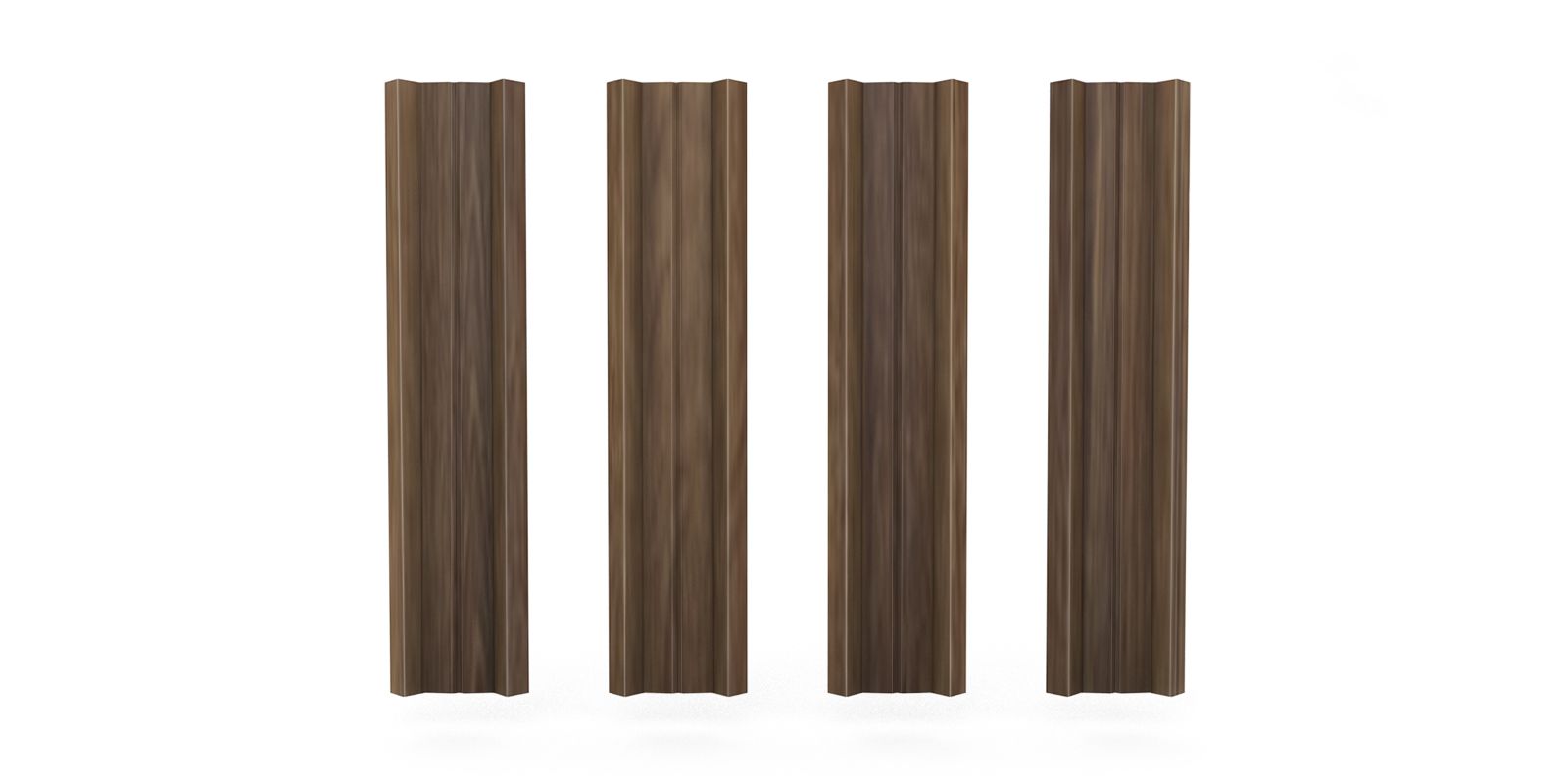 Штакетник металлический М-образный, цвет морёный дуб, длина 1,8 м, двусторонняя окраска ПрофЛайн, купить Штакетник металлический М-образный, цвет морёный дуб, длина 1,8 м, двусторонняя окраска в ПрофЛайн