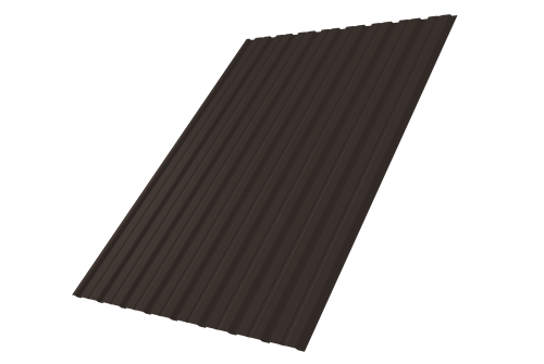 Профнастил С10B Grand Line 0,45 PE-Double RR 32 темно-коричневый Профлайн
