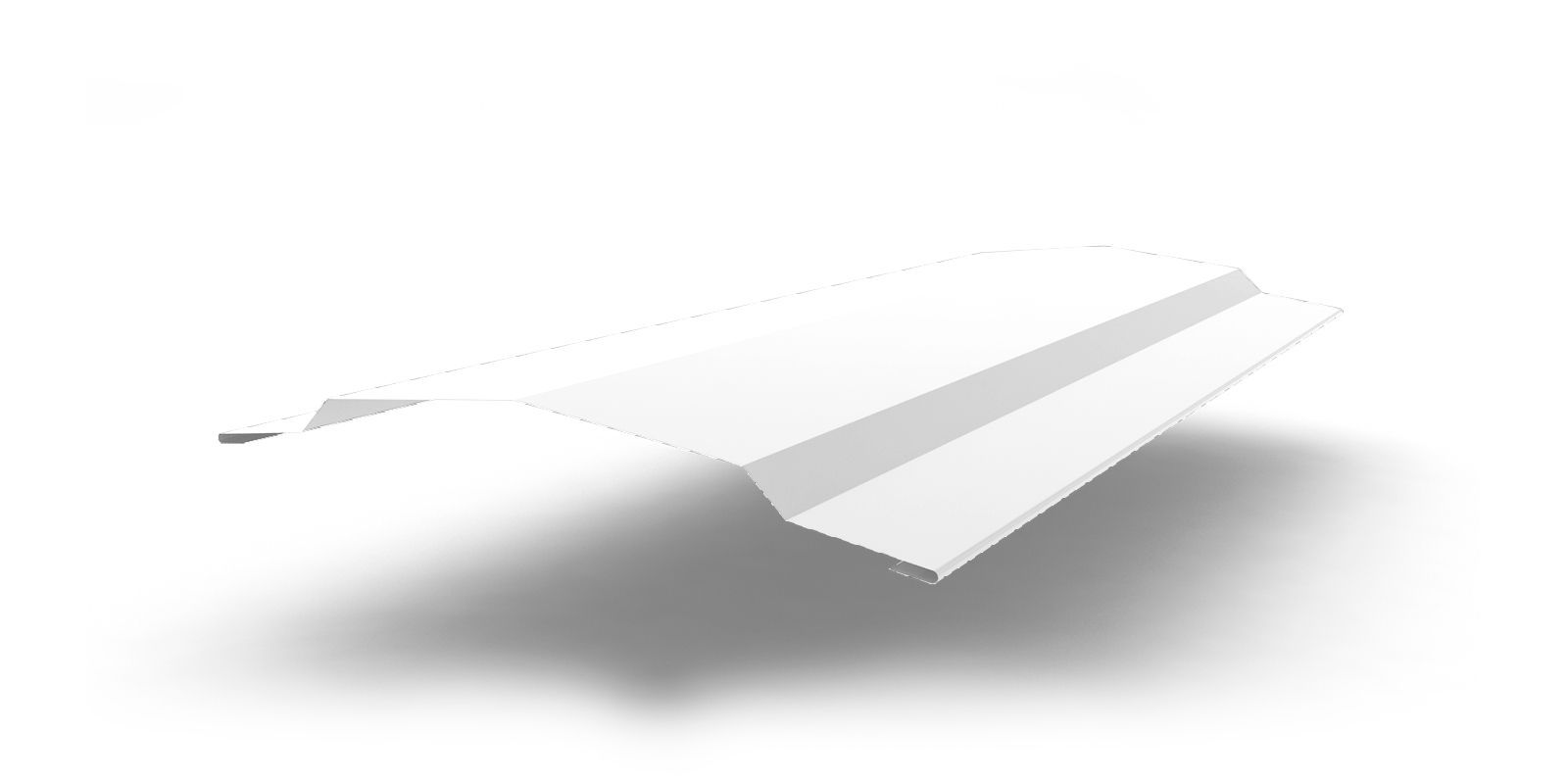 Планка конька для сэндвич-панелей с покрытием Полиэстер, цвет RAL 9003 ПрофЛайн, купить Планка конька для сэндвич-панелей с покрытием Полиэстер, цвет RAL 9003 в ПрофЛайн