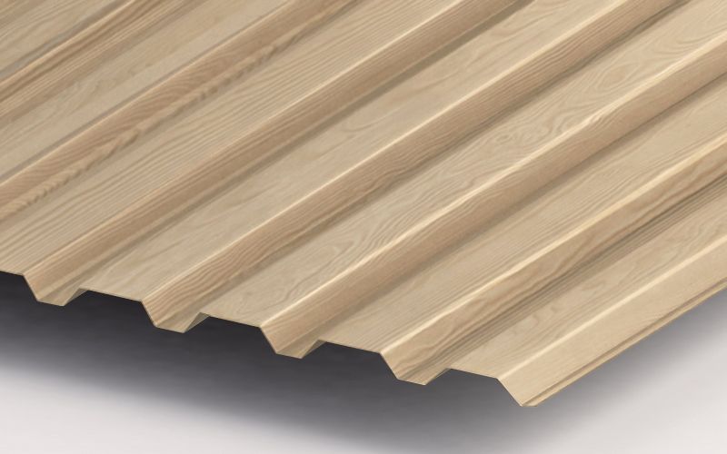 Профнастил МП20 с покрытием ECOSTEEL® 0,5 мм, сосна Профлайн Профнастил МП20 с покрытием ECOSTEEL® 0,5 мм, сосна Профлайн