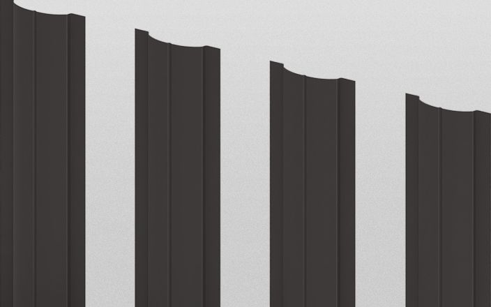 Штакетник металлический круглый, цвет RR 32, длина 2 м, двусторонняя окраска ПрофЛайн, купить Штакетник металлический круглый, цвет RR 32, длина 2 м, двусторонняя окраска в ПрофЛайн