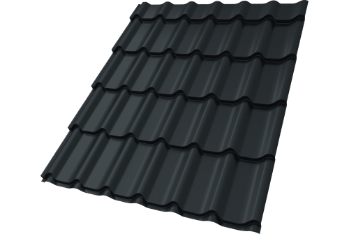 Металлочерепица Классик ("Classic") v02 0,5 Satin RAL 7016 антрацитово-серый ПрофЛайн, купить Металлочерепица Классик ("Classic") v02 0,5 Satin RAL 7016 антрацитово-серый в ПрофЛайн