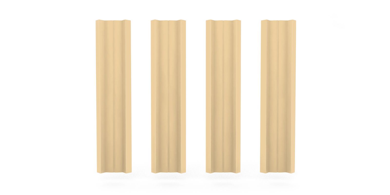 Штакетник металлический М-образный, цвет RAL 1014, длина 1,8 м, двусторонняя окраска ПрофЛайн, купить Штакетник металлический М-образный, цвет RAL 1014, длина 1,8 м, двусторонняя окраска в ПрофЛайн