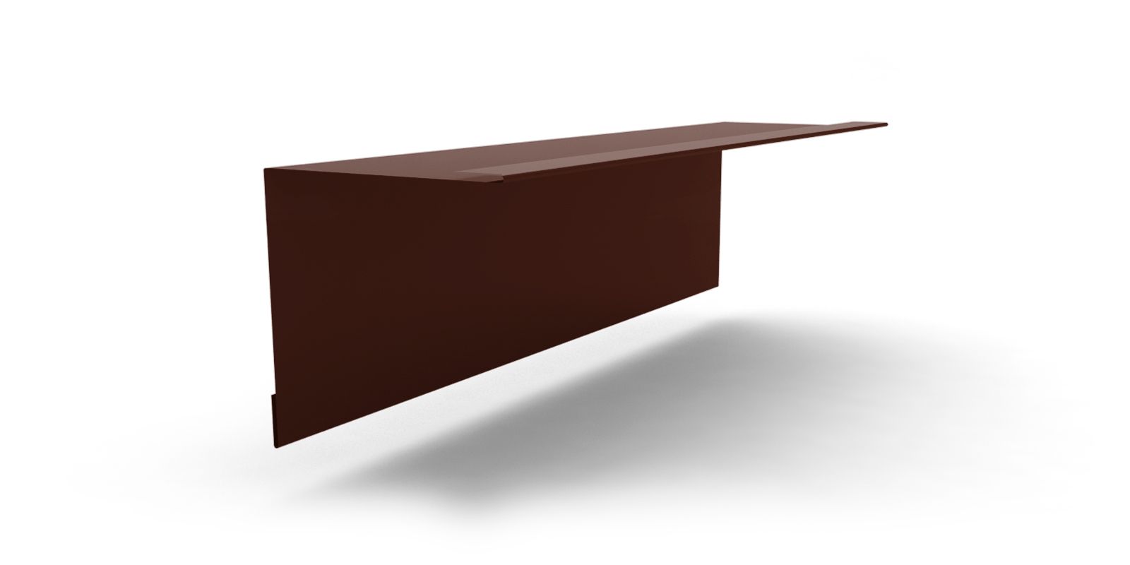 Планка примыкания стены к кровле для сэндвич-панелей с покрытием GreenCoat® Pural®, цвет RAL 8017 ПрофЛайн, купить Планка примыкания стены к кровле для сэндвич-панелей с покрытием GreenCoat® Pural®, цвет RAL 8017 в ПрофЛайн