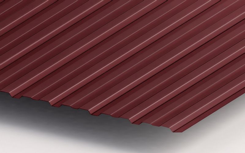 Профнастил С10 с покрытием Satin® 0,5 мм, RAL 3009 Профлайн Профнастил С10 с покрытием Satin® 0,5 мм, RAL 3009 Профлайн