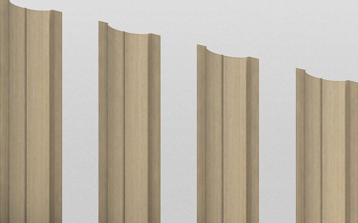 Штакетник металлический круглый, цвет сосна, длина 2 м, двусторонняя окраска ПрофЛайн, купить Штакетник металлический круглый, цвет сосна, длина 2 м, двусторонняя окраска в ПрофЛайн