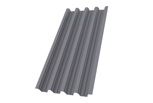 Профнастил Н75R Grand Line 0,7 PE RAL 7004 сигнальный серый Профлайн