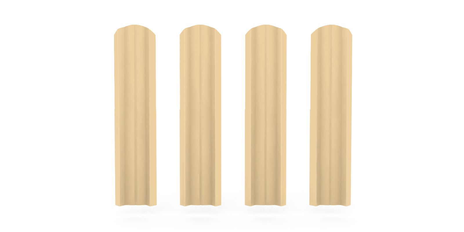 Штакетник металлический М-образный фигурный, цвет RAL 1014, длина 1,8 м, односторонняя окраска ПрофЛайн, купить Штакетник металлический М-образный фигурный, цвет RAL 1014, длина 1,8 м, односторонняя окраска в ПрофЛайн