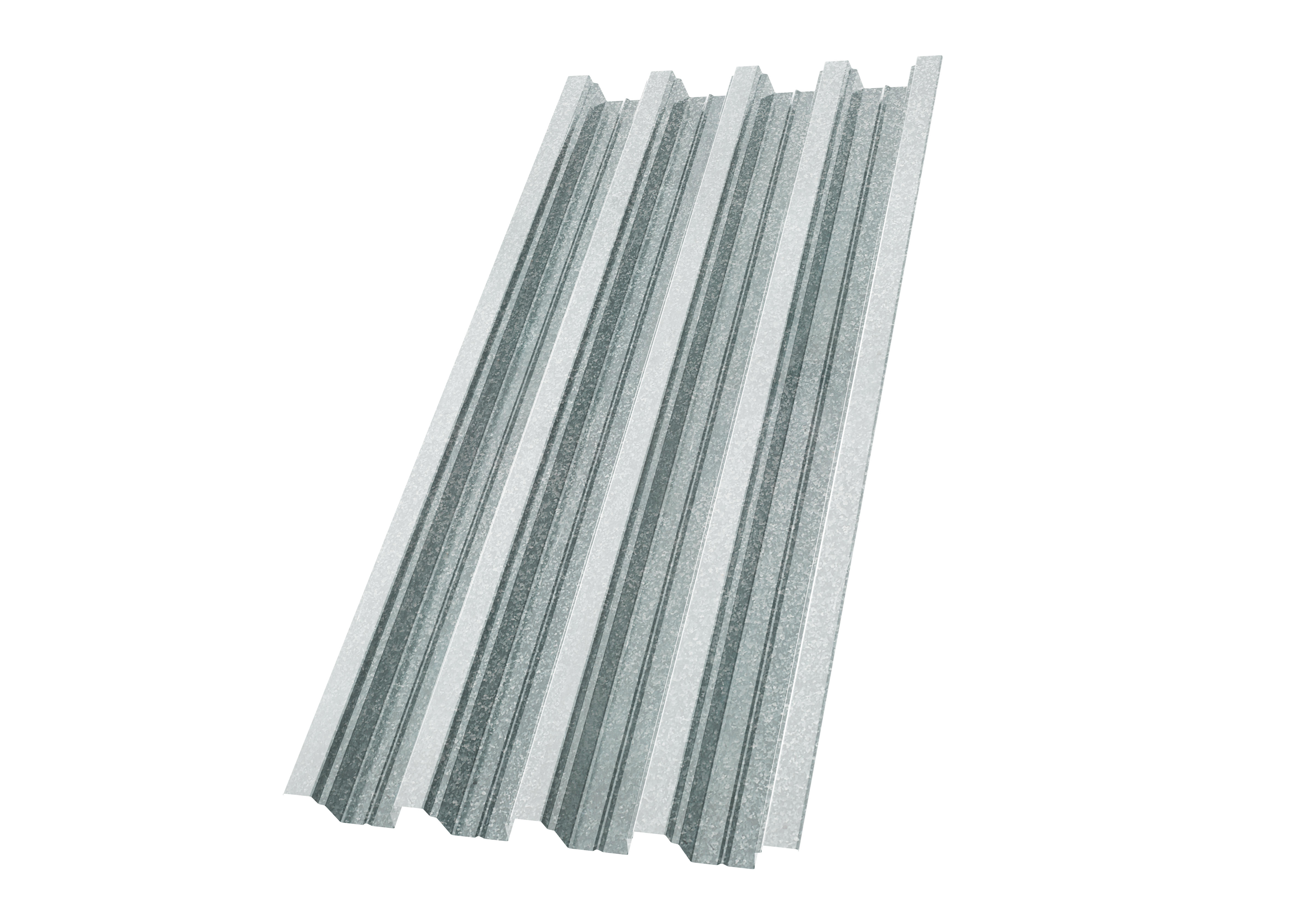 Профнастил Н75 с покрытием оцинковка 0,7 мм, цинк Профлайн