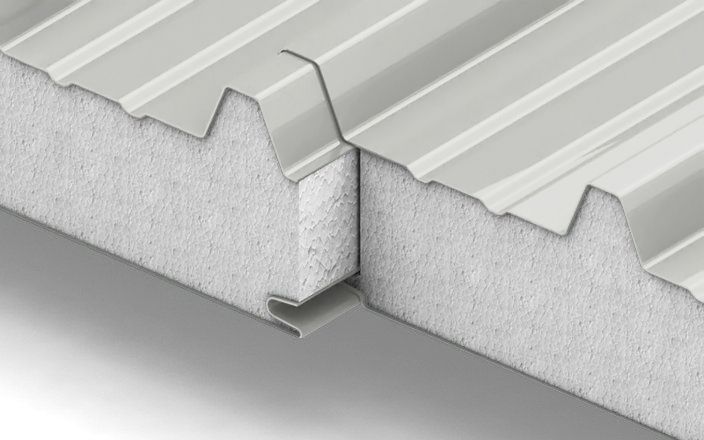 Кровельные сэндвич-панели с наполнителем из пенополистирола толщиной 250 мм, цвет RAL 7035 ПрофЛайн, купить Кровельные сэндвич-панели с наполнителем из пенополистирола толщиной 250 мм, цвет RAL 7035 в ПрофЛайн