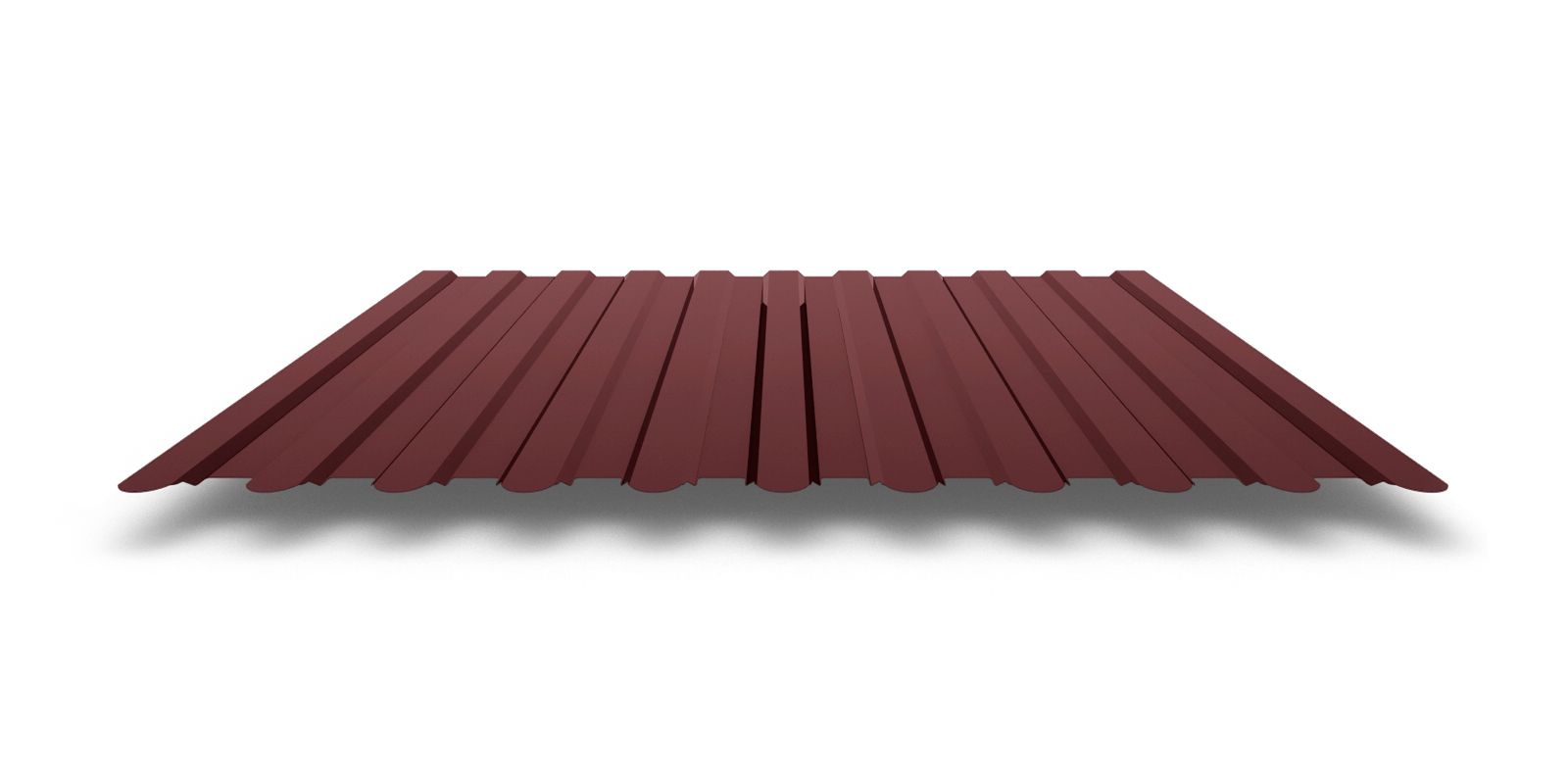 Профнастил С8 фигурный с покрытием Satin® 0,5 мм, RAL 3009 Профлайн Профнастил С8 фигурный с покрытием Satin® 0,5 мм, RAL 3009 Профлайн