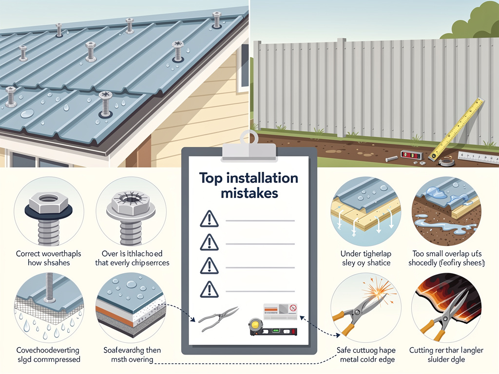 10 главных ошибок монтажа профнастила на крыше и заборе, из‑за которых всё сгниёт раньше срока ПрофЛайн