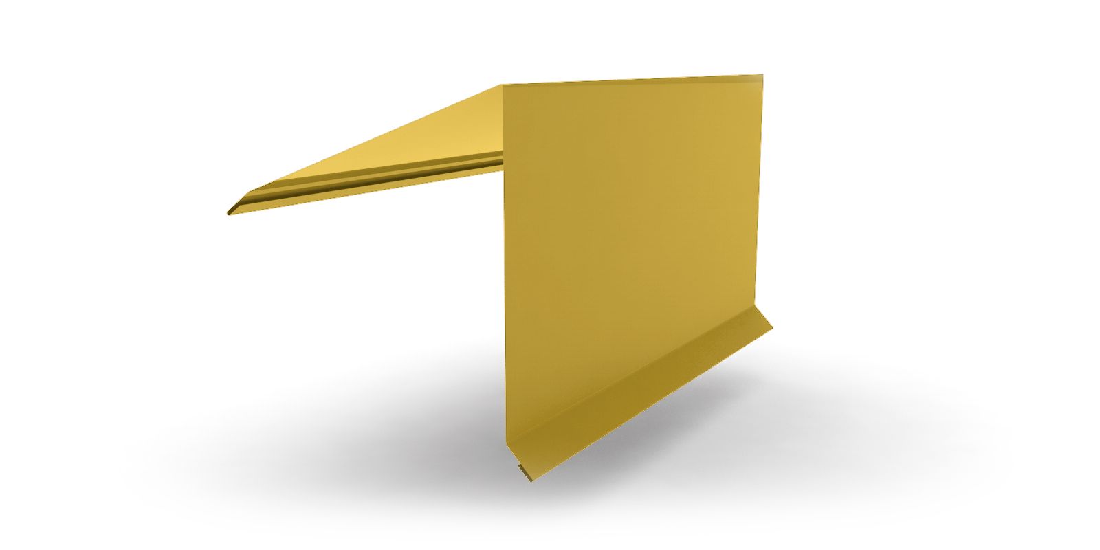 Планка конька односкатной кровли с покрытием Полиэстер, цвет RAL 1018 ПрофЛайн, купить Планка конька односкатной кровли с покрытием Полиэстер, цвет RAL 1018 в ПрофЛайн