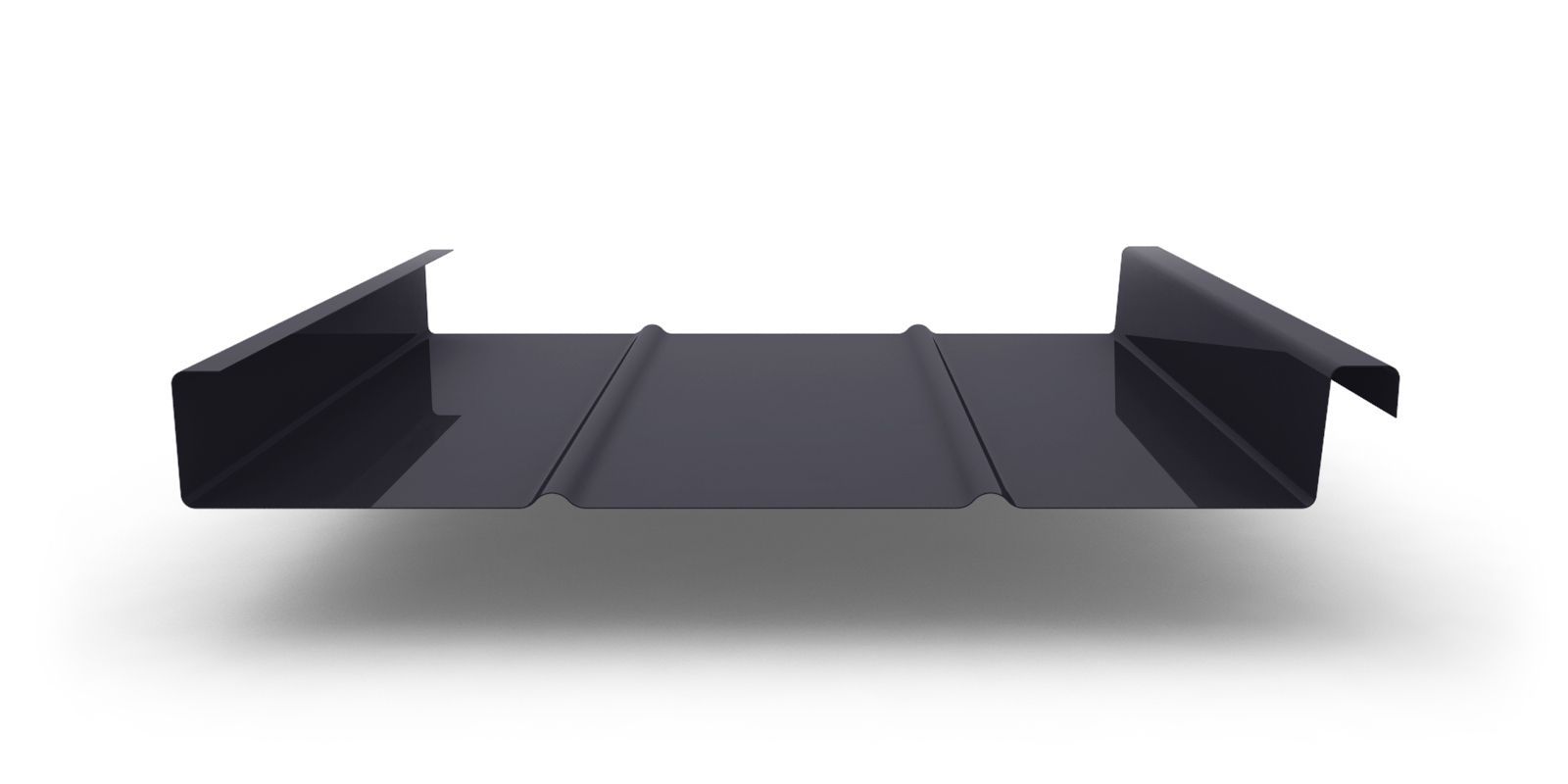 Двойной стоячий фальц Line с покрытием Полиэстер, толщина 0,45 мм, цвет RAL 7024 ПрофЛайн, купить Двойной стоячий фальц Line с покрытием Полиэстер, толщина 0,45 мм, цвет RAL 7024 в ПрофЛайн