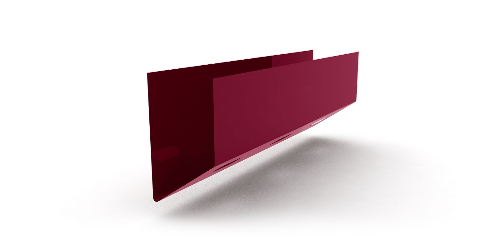 Планка нижняя кассетная с покрытием PVDF, толщина 0,50 мм, цвет RAL 3005 ПрофЛайн, купить Планка нижняя кассетная с покрытием PVDF, толщина 0,50 мм, цвет RAL 3005 в ПрофЛайн