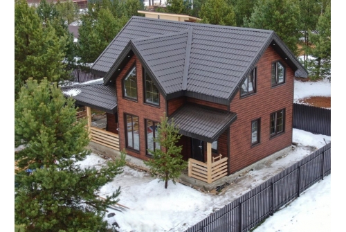 Металлочерепица Классик ("Classic") v01 0,5 Satin RR 32 темно-коричневый ПрофЛайн, купить Металлочерепица Классик ("Classic") v01 0,5 Satin RR 32 темно-коричневый в ПрофЛайн