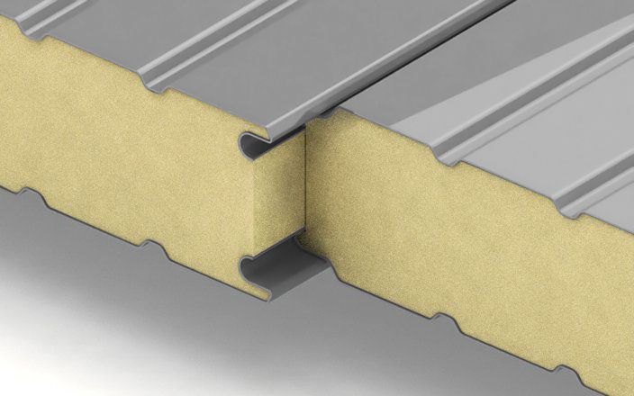 Стеновые сэндвич-панели с наполнителем из пенополиуретана толщиной 200 мм, ширина 1190 мм, цвет RAL 7004 ПрофЛайн, купить Стеновые сэндвич-панели с наполнителем из пенополиуретана толщиной 200 мм, ширина 1190 мм, цвет RAL 7004 в ПрофЛайн