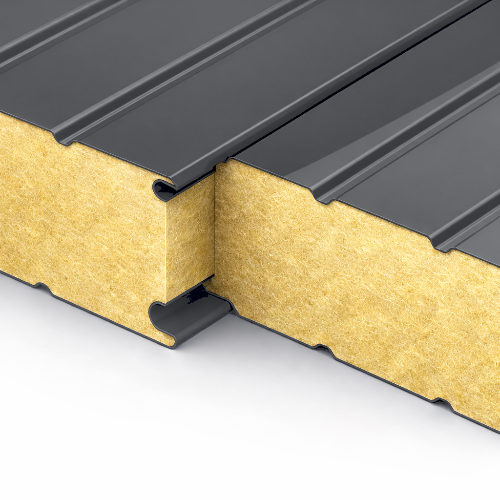 Кровельные сэндвич-панели с наполнителем из пенополистирола толщиной 250 мм, цвет RAL 7024 ПрофЛайн, купить Кровельные сэндвич-панели с наполнителем из пенополистирола толщиной 250 мм, цвет RAL 7024 в ПрофЛайн