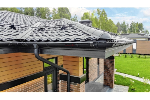 Металлочерепица "Кредо" ("Kredo") v01 0,5 Drap TX RAL 9005 черный ПрофЛайн, купить Металлочерепица "Кредо" ("Kredo") v01 0,5 Drap TX RAL 9005 черный в ПрофЛайн