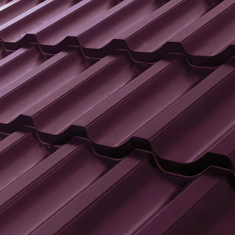 Металлочерепица Металл-Профиль Трамонтана-XL 0,5 VikingMP® E RAL 3005 Красное вино ПрофЛайн, купить Металлочерепица Металл-Профиль Трамонтана-XL 0,5 VikingMP® E RAL 3005 Красное вино в ПрофЛайн