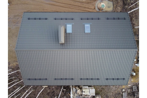 Металлочерепица "Квинта плюс3D" ("Kvinta plus3D") 0,5 Rooftop Бархат RAL 7024 мокрый асфальт ПрофЛайн, купить Металлочерепица "Квинта плюс3D" ("Kvinta plus3D") 0,5 Rooftop Бархат RAL 7024 мокрый асфальт в ПрофЛайн