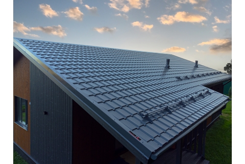 Металлочерепица "Квадро профи" ("Quadro Profi") v02 0,5 Satin RAL 7024 мокрый асфальт ПрофЛайн, купить Металлочерепица "Квадро профи" ("Quadro Profi") v02 0,5 Satin RAL 7024 мокрый асфальт в ПрофЛайн