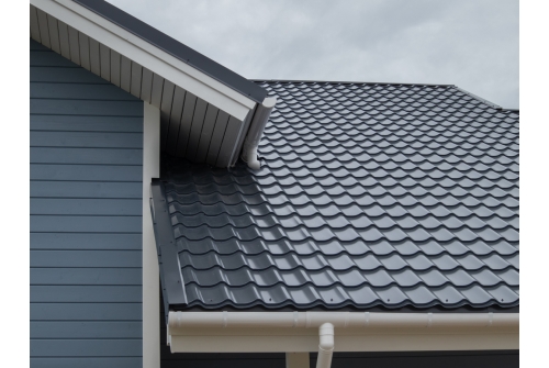 Металлочерепица Классик ("Classic") v01 0,5 Satin RAL 7024 мокрый асфальт ПрофЛайн, купить Металлочерепица Классик ("Classic") v01 0,5 Satin RAL 7024 мокрый асфальт в ПрофЛайн