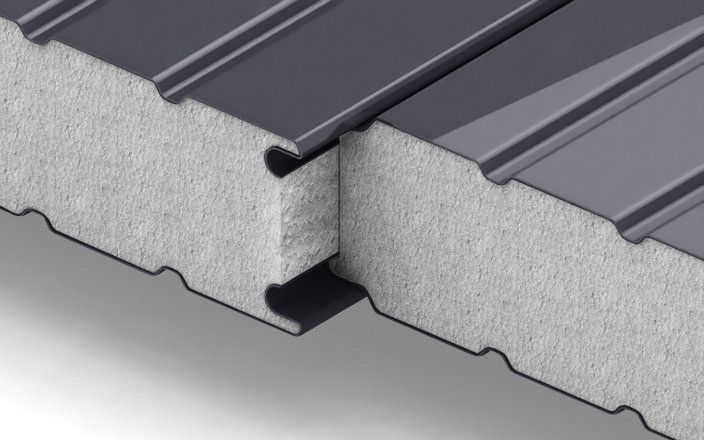 Стеновые сэндвич-панели с наполнителем из пенополистирола толщиной 50 мм, ширина 1000 мм, цвет RAL 7024 ПрофЛайн, купить Стеновые сэндвич-панели с наполнителем из пенополистирола толщиной 50 мм, ширина 1000 мм, цвет RAL 7024 в ПрофЛайн