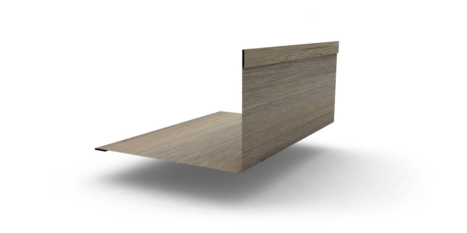 Планка примыкания к стене фальц с покрытием Colority® Print, цвет античный дуб ПрофЛайн, купить Планка примыкания к стене фальц с покрытием Colority® Print, цвет античный дуб в ПрофЛайн