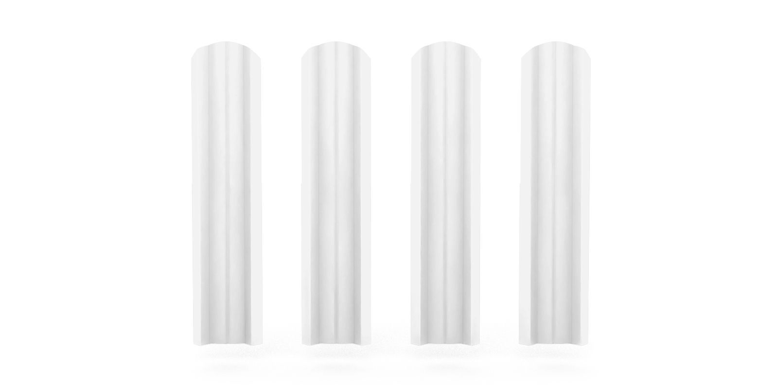 Штакетник металлический М-образный фигурный, цвет RAL 9003, длина 2 м, односторонняя окраска ПрофЛайн, купить Штакетник металлический М-образный фигурный, цвет RAL 9003, длина 2 м, односторонняя окраска в ПрофЛайн