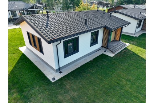 Металлочерепица "Камея" ("Kamea") v02 0,5 Satin Matt RAL 7024 мокрый асфальт ПрофЛайн, купить Металлочерепица "Камея" ("Kamea") v02 0,5 Satin Matt RAL 7024 мокрый асфальт в ПрофЛайн