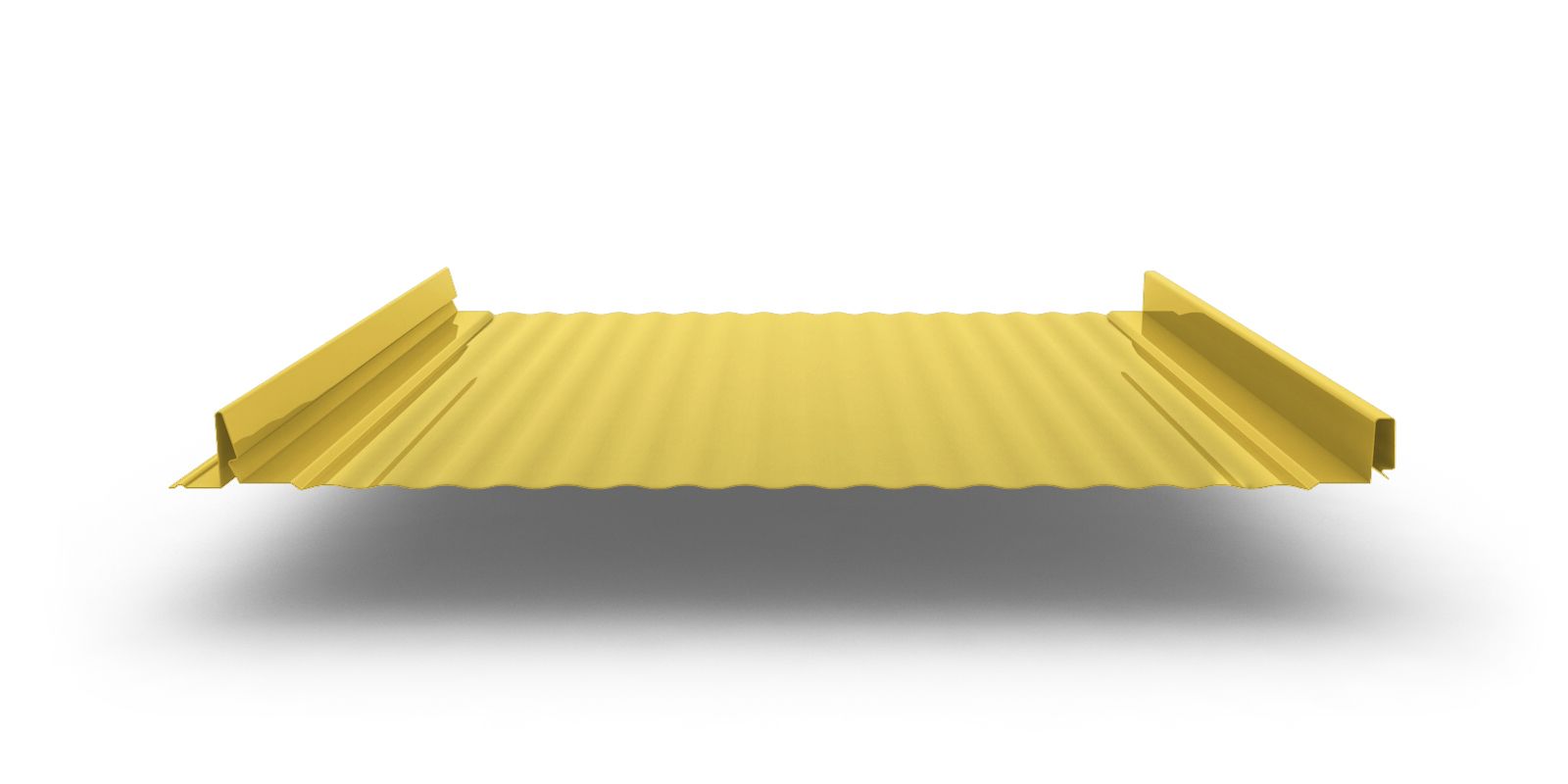 Кликфальц Pro Gofr с покрытием Полиэстер, толщина 0,45 мм, цвет RAL 1018 ПрофЛайн, купить Кликфальц Pro Gofr с покрытием Полиэстер, толщина 0,45 мм, цвет RAL 1018 в ПрофЛайн