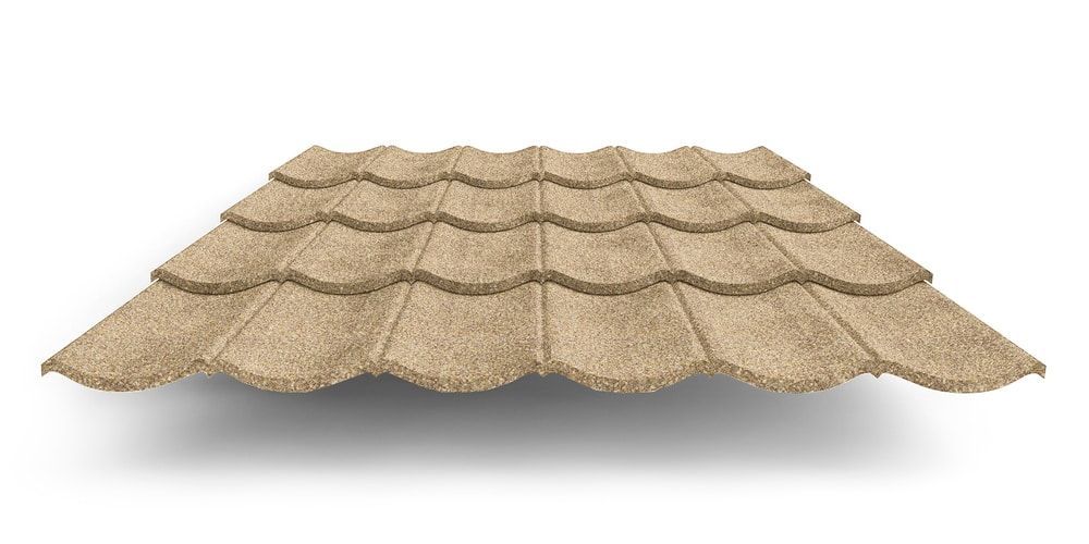 Композитная черепица Grand Line Barcelona, цвет песочный раф ПрофЛайн, купить Композитная черепица Grand Line Barcelona, цвет песочный раф в ПрофЛайн