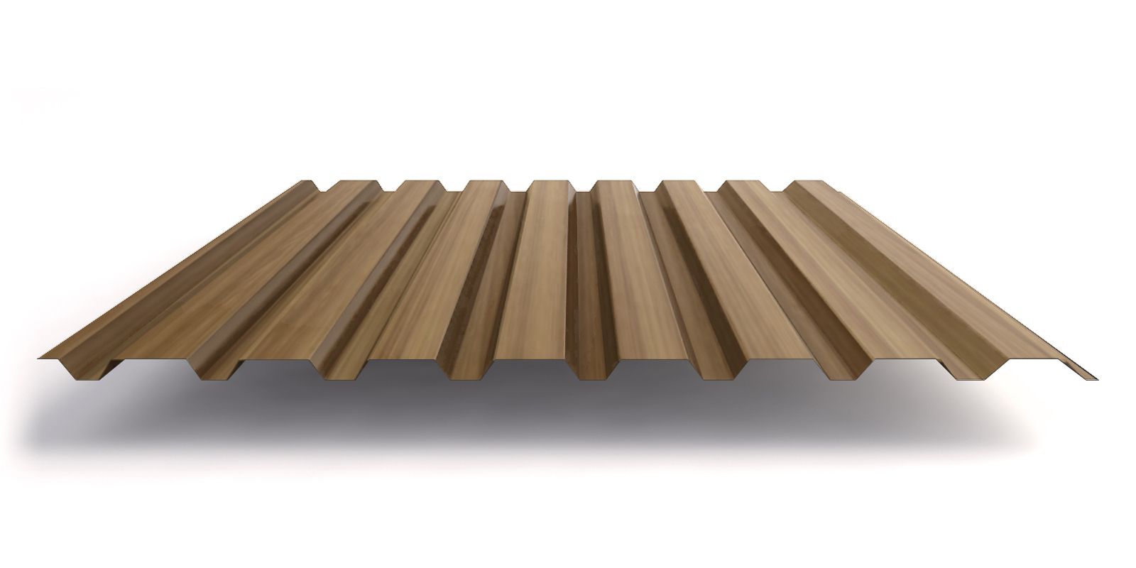 Профнастил МП20 с покрытием ECOSTEEL® 0,5 мм, кедр Профлайн Профнастил МП20 с покрытием ECOSTEEL® 0,5 мм, кедр Профлайн