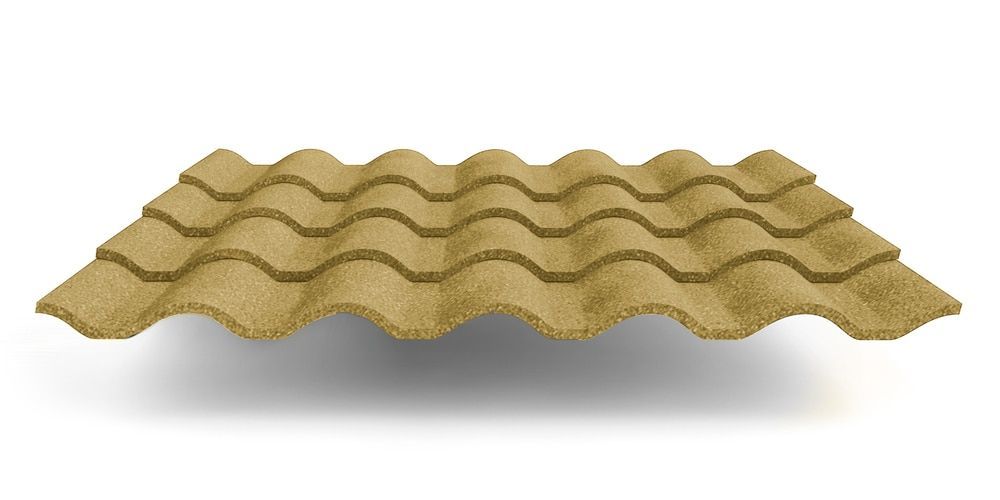 Композитная черепица Metrotile Romana, цвет охра ПрофЛайн, купить Композитная черепица Metrotile Romana, цвет охра в ПрофЛайн