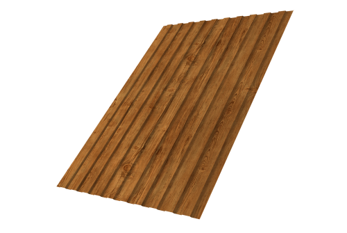 Профнастил С8B v01 Grand Line 0,45 Print Elite Golden Wood TwinColor Профлайн