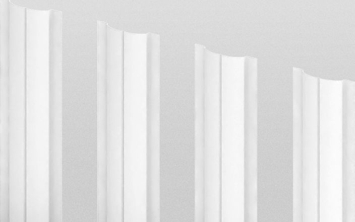 Штакетник металлический круглый, цвет RAL 9003, длина 2 м, двусторонняя окраска ПрофЛайн, купить Штакетник металлический круглый, цвет RAL 9003, длина 2 м, двусторонняя окраска в ПрофЛайн