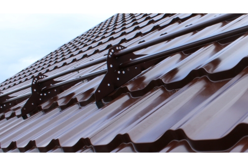 Металлочерепица "Квинта плюс" ("Kvinta plus") 0,5 Satin RAL 8017 шоколад ПрофЛайн, купить Металлочерепица "Квинта плюс" ("Kvinta plus") 0,5 Satin RAL 8017 шоколад в ПрофЛайн