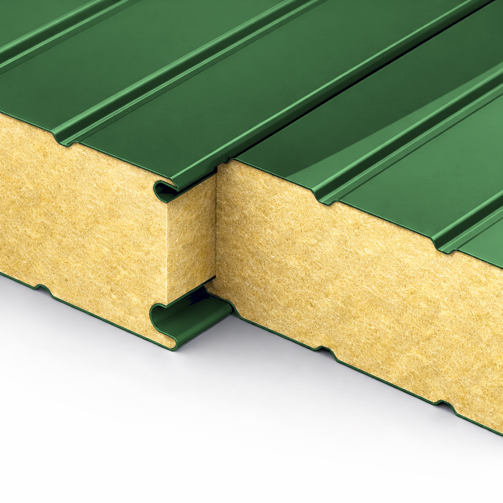 Кровельные сэндвич-панели с наполнителем из пенополистирола толщиной 250 мм, цвет RAL 6005 ПрофЛайн, купить Кровельные сэндвич-панели с наполнителем из пенополистирола толщиной 250 мм, цвет RAL 6005 в ПрофЛайн