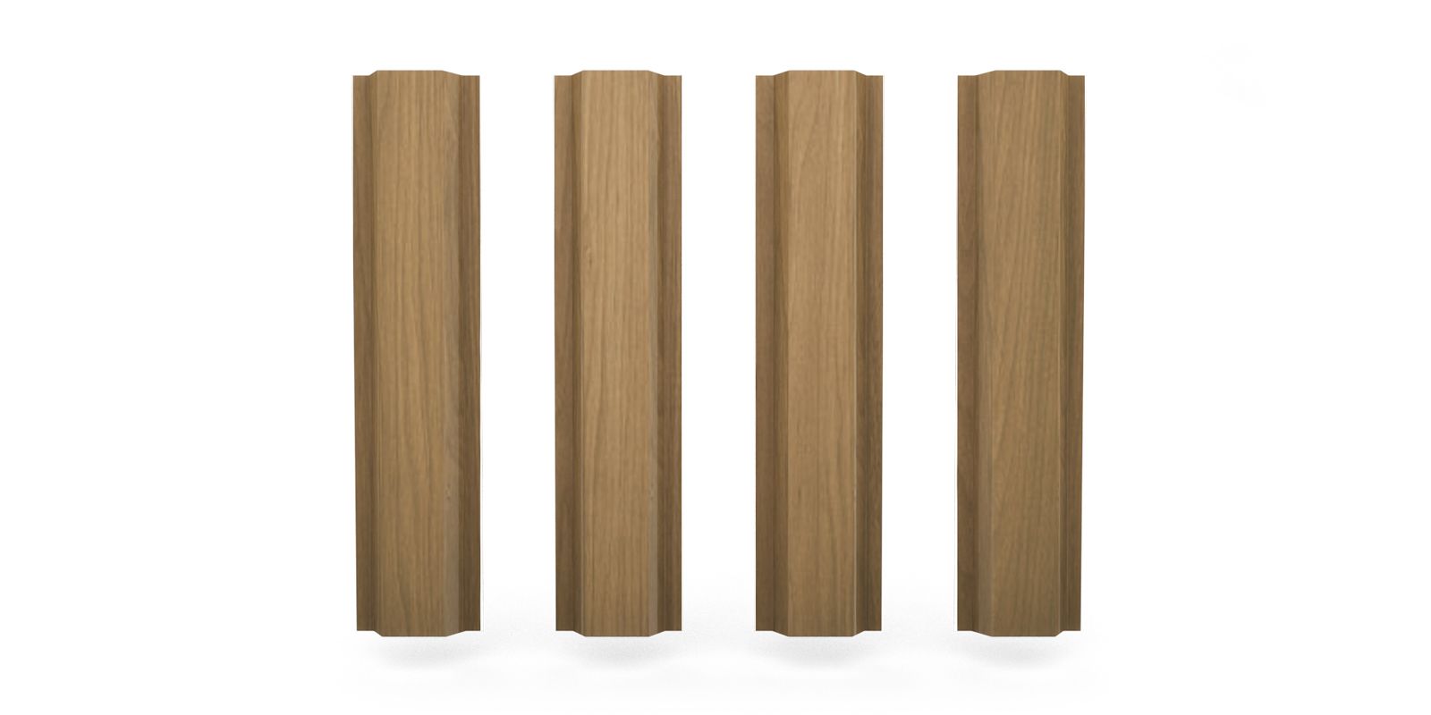 Штакетник металлический П-образный, цвет золотистый дуб, длина 1,6 м, ширина 94 мм, односторонняя окраска ПрофЛайн, купить Штакетник металлический П-образный, цвет золотистый дуб, длина 1,6 м, ширина 94 мм, односторонняя окраска в ПрофЛайн